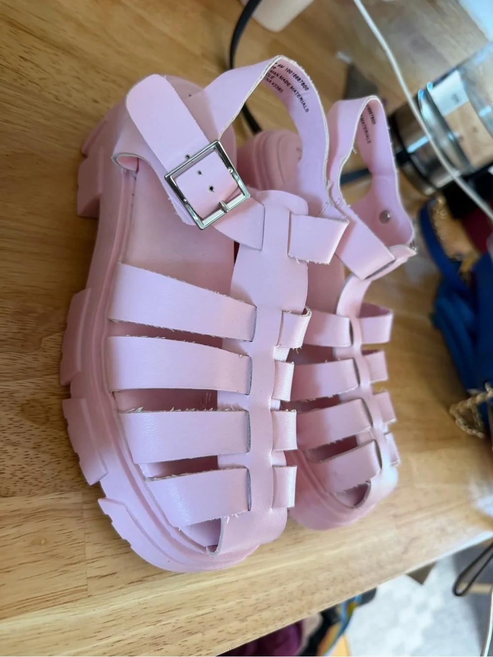 Wild Pair Pink Platform Fisherman Sandals